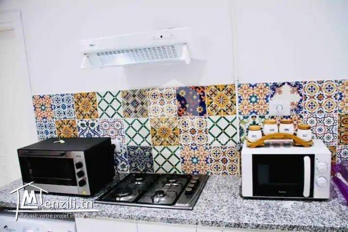 A Louer (Par Jour) Des appartements S+2 meublé situé à Cornich Sousse