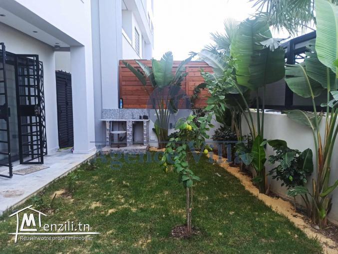 un duplex s+2 avec jardin à carthage