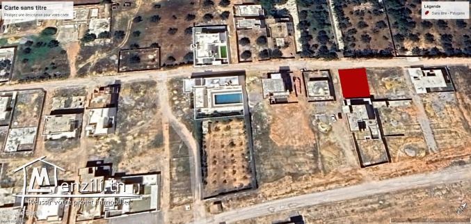 Terrain 316 m2 à 15 min de Hammamet Sud