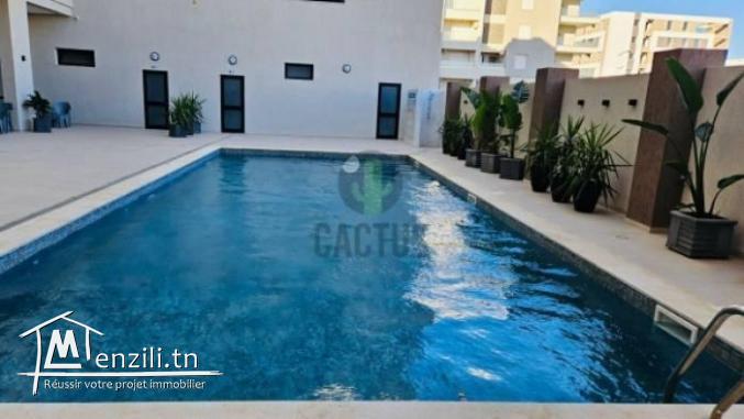 Location vacances  S2 dans une résidence avec piscine à Cité el Wafa Nabeul.