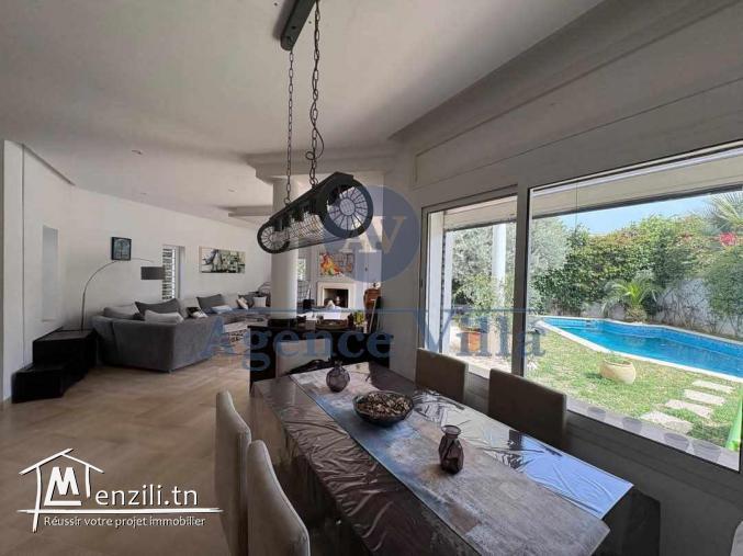 une villa s3 à ain zaghouan avec piscine