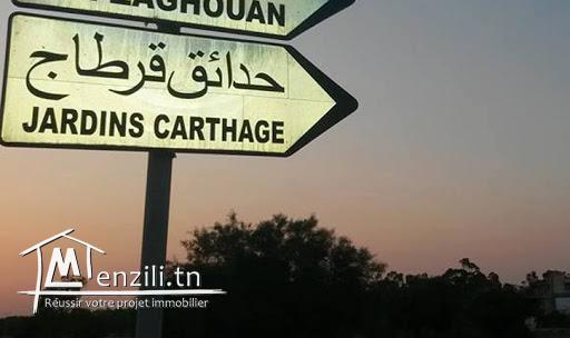 قطعة أرض  للبيع في حدائق قرطاج