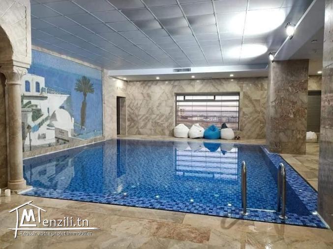 Appartement s+1 avec deux jardin résidence hôtelier avec piscine