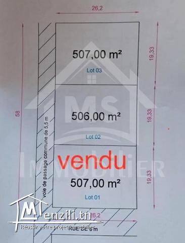 2 lots de terrain vue de mer à vendre à Hammamet Nord 51355351