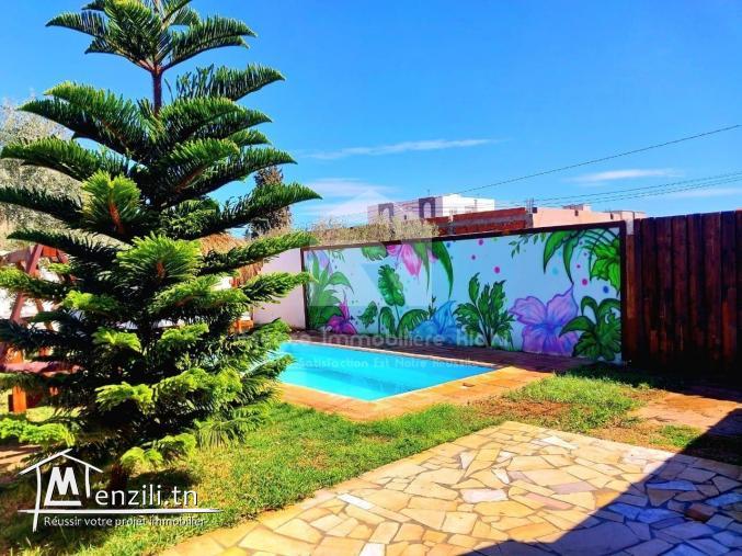 À LOUER (Courte Durée) | Coquette Villa S+2 avec piscine et jardin - Soviva – Kantaoui