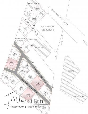 3 lots de terrain a vendre