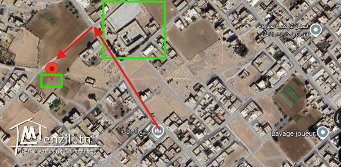 Terrain 300 m face collège skalba Mezel tmime
