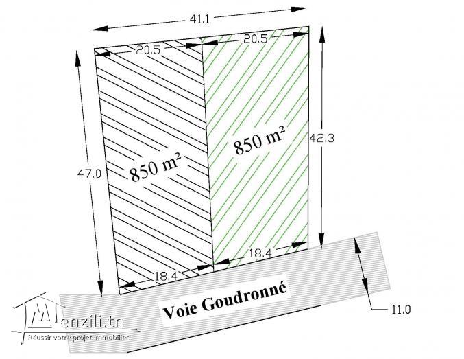 A vendre des Terrain à deux pas de Yasmine Hammamet