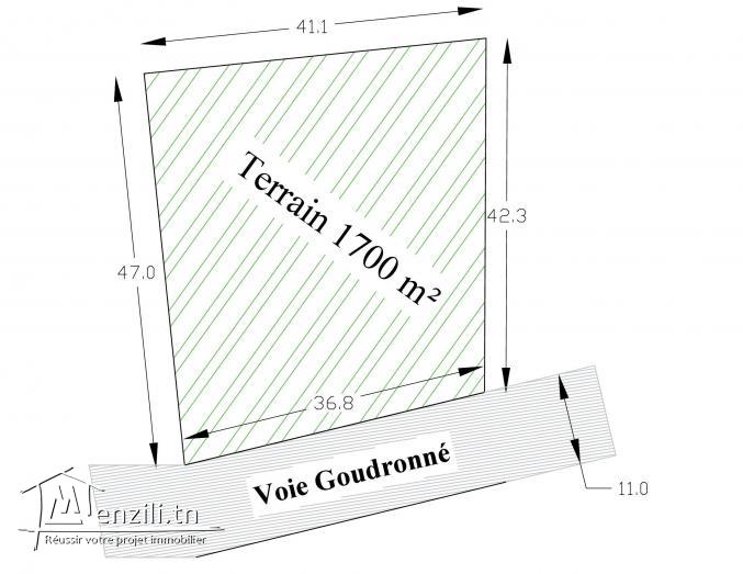 A vendre des Terrain à deux pas de Yasmine Hammamet