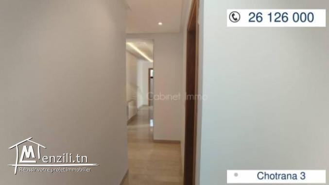 Location étage de villa S3 à La Soukra Chotrana 3
