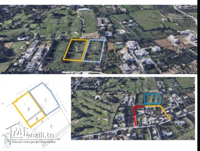 Terrains R+2 avec façade sur golf