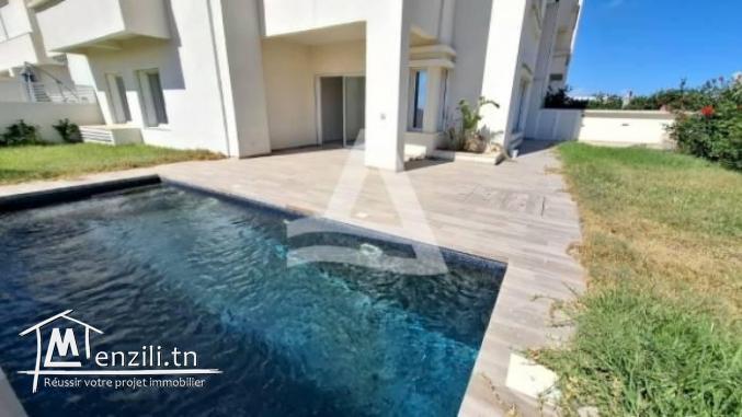 Location s2 avec piscine et jardin  à gammarth