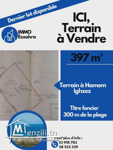 Terrain à Hamem leghzez sur la route de la plage