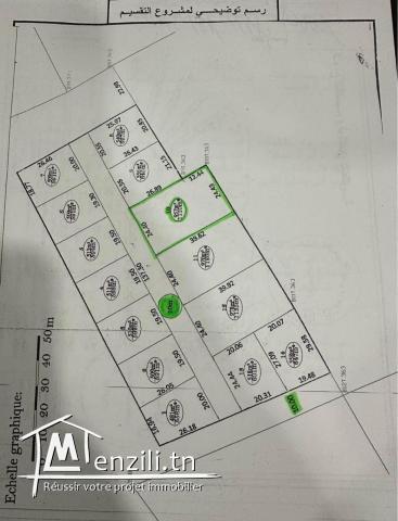 terrain à cham nacim prés de jardin d'el menzah