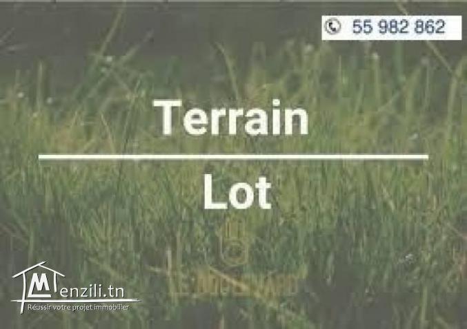 Terrain 86m² à Borj 2 Nabeul