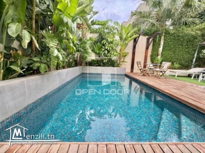 À louer  villa moderne avec piscine jardin et garage