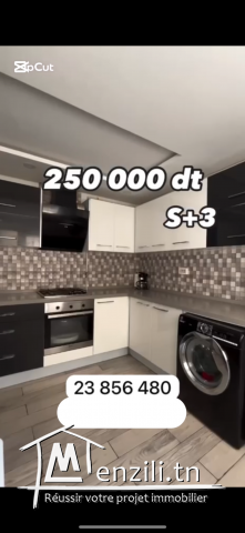 S+3 haut standing neuf à vendre à Cité Taamir – emplacement stratégique sur rue principale