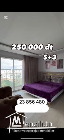 S+3 haut standing neuf à vendre à Cité Taamir – emplacement stratégique sur rue principale