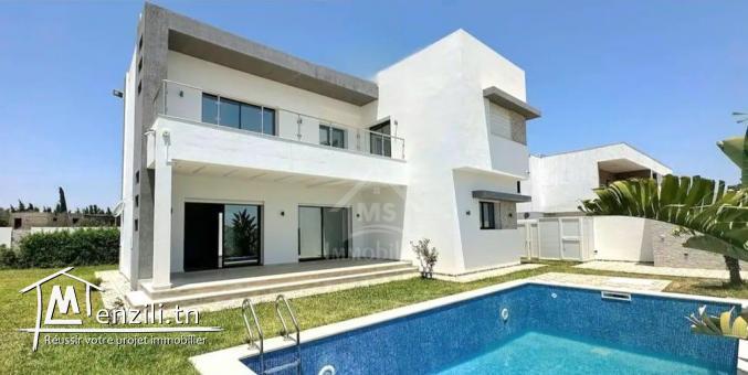 Villa S+4 toute neuve avec jardin et piscine à Hammamet Sud