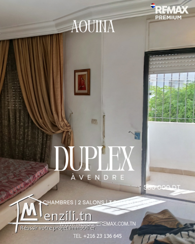 Duplex à vendre à L’Aouina – Superficie 207 m²