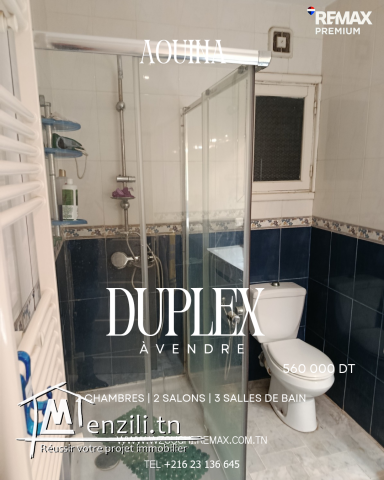 Duplex à vendre à L’Aouina – Superficie 207 m²
