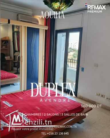 Duplex à vendre à L’Aouina – Superficie 207 m²