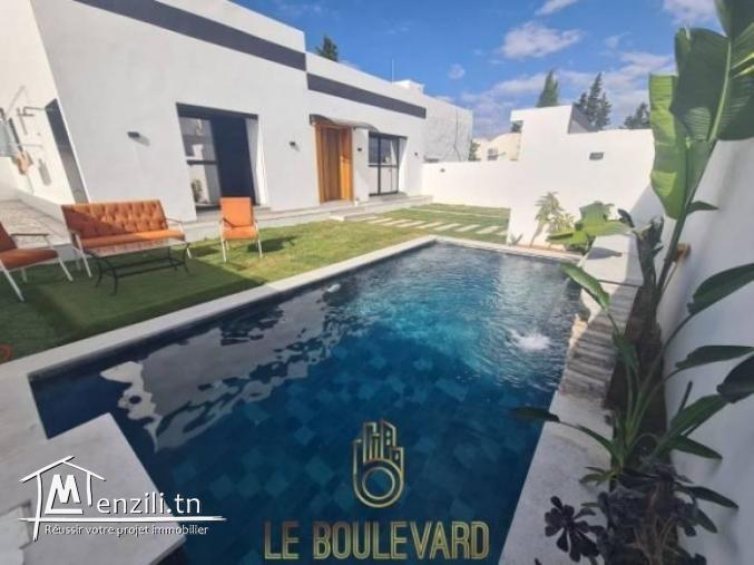A louer Villa S3 avec jardin à hammamet