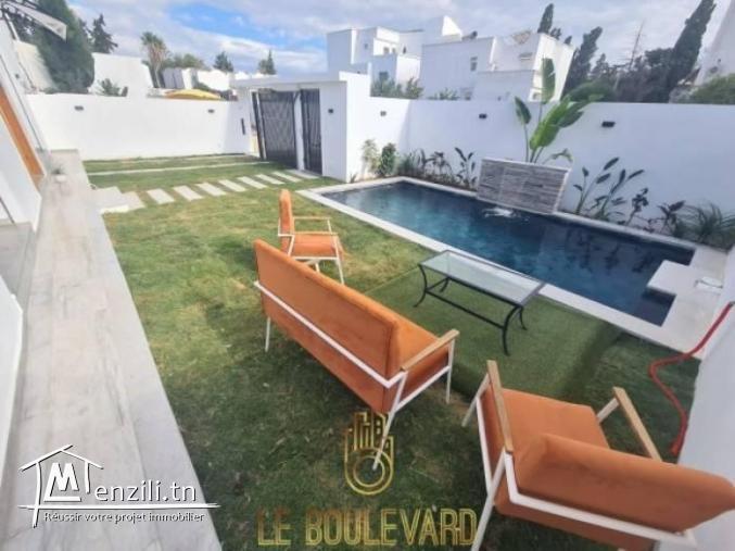 A louer Villa S3 avec jardin à hammamet