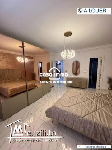 A louer étage de villa S3  haut standing à médina jadida 3