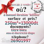 terrain à vendre à kélibia 13000dt******* 26901997