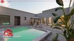 Vente maison djerbienne avec piscine - Houch typique
