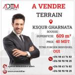 Terrain dune superficie de 609 m²