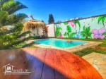 location petite maison S2, piscine chauffee et jardin
