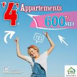 4 appartements de style S+2 à vendre à 600 MD à Mrezga