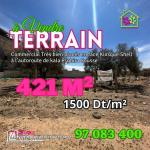 Terrain de 421m² à l'entré de Kala Esghira