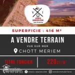 terrain de 417 m2 à vendre à Chott Meriem