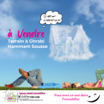 àVendre Un terrain de 487m² Prix du m² : 650 dt/m²àghrabi
