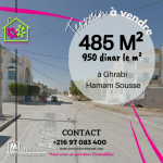 #terrain Vocation R+5 de #485m² à #Hammam#Sousse