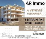 Terrain R+ 4 de 639 m² à Tebourba