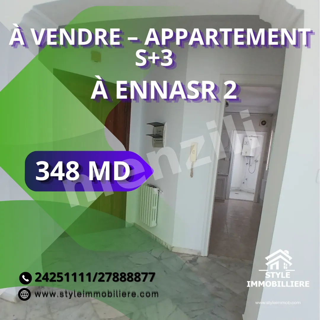 À vendre – appartement s+3 à côté ennasr 2